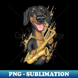 Dachshund Saxophone Player - Aesthetic Sublimation Digital File - Unlock Vibrant Sublimation Designs