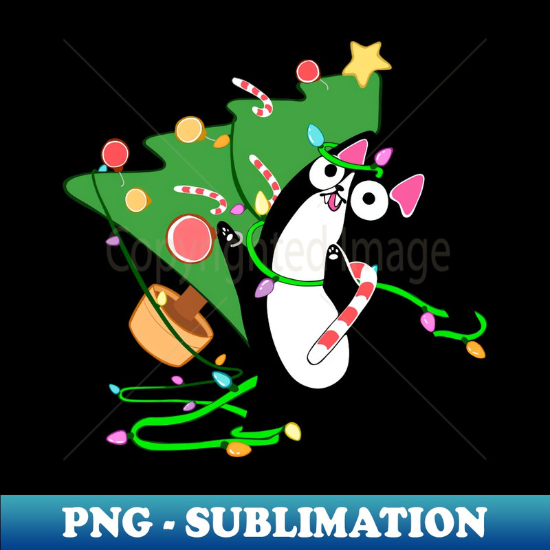 VB-20231114-4562_Christmas Tuxedo Cat knocks over tree funny holiday kitty 1065.jpg
