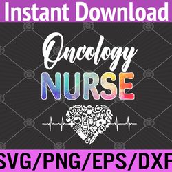 tie dye stethoscope oncology nurse day nursing scrub life svg, eps, png, dxf, digital download
