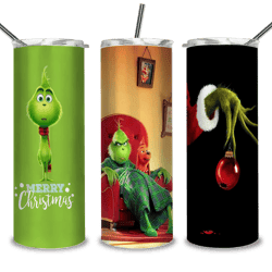 the grinch christmas 20/30 oz skinny tumbler png, grinch png, christmas 20oz tumbler wrap, christmas tumbler png