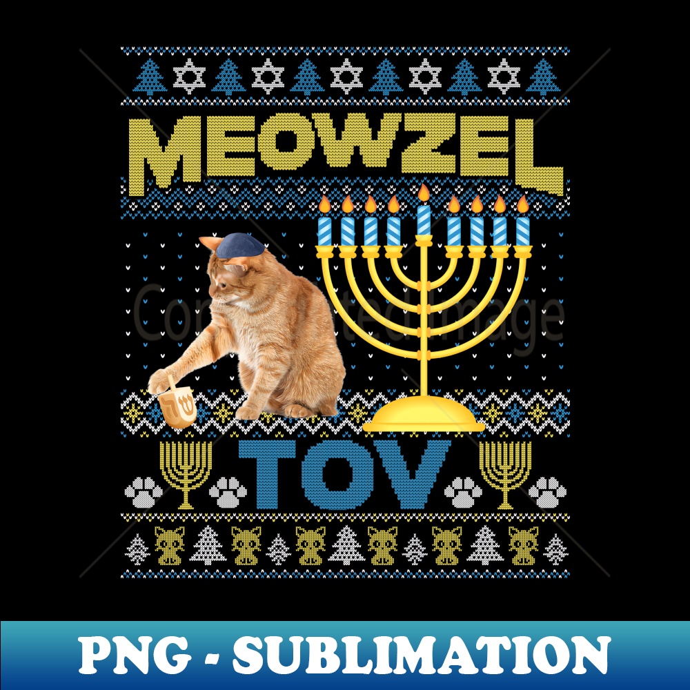 WM-20231114-14307_Meowzel Tov Ugly Hanukkah Sweater Menorah Cat Kitten Jewish Long Sleeve.jpg
