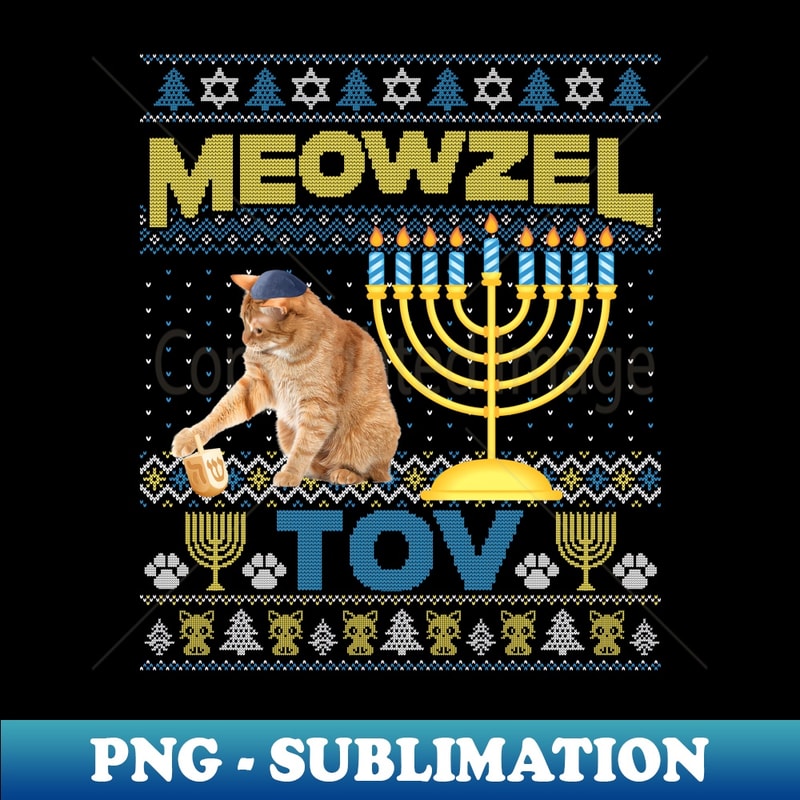 WM-20231114-14307_Meowzel Tov Ugly Hanukkah Sweater Menorah Cat Kitten Jewish Long Sleeve.jpg