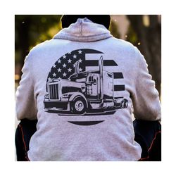semi truck svg usa flag