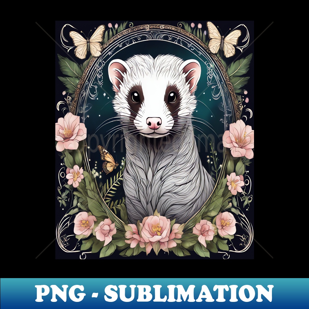 WU-20231114-7679_Ferret In Cottage Core and Filigree Style Art 9337.jpg