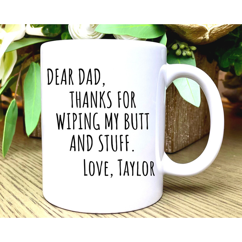 Personalized Fathers Day Gift from Daughter, Custom Dad Mug from Son From Kid From Wife From Baby Girl Fathers Day Gag Gift Funny Dad Mug.jpg