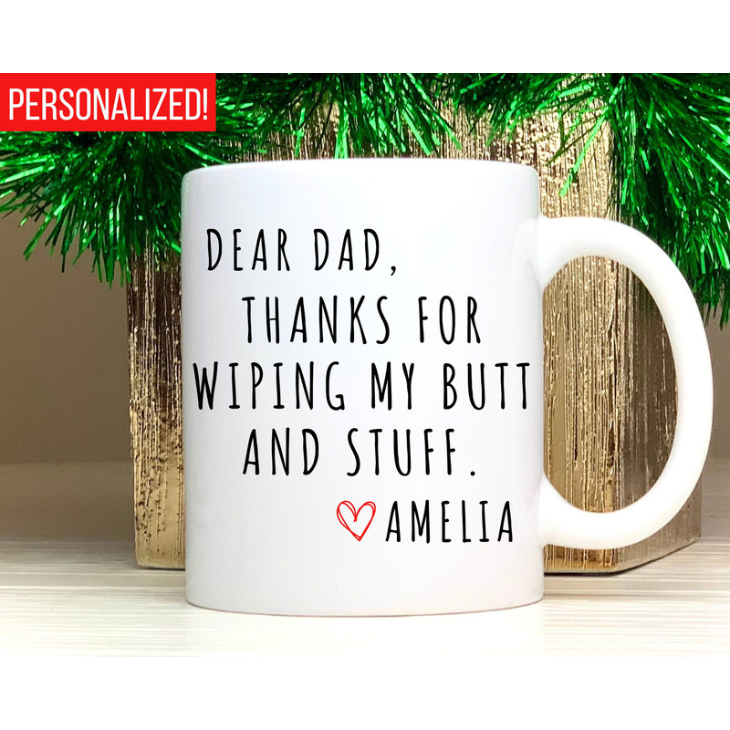 Personalized Fathers Day Gift from Daughter Custom Dad Mug from Son from Kids from Wife Baby Girl Fathers Day Gag Gift Dad Mug Coffee Cup.jpg