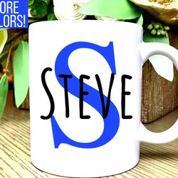 personalized mug for men, initial and name mug, custom name