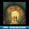 XC-20231114-21529_Tunnel of Love Ukraine cartoon illustration Back view of happy couple holding hands 7082.jpg