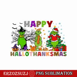 happy hallothanksmas grinch png