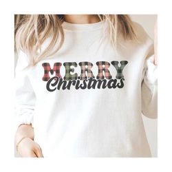 merry christmas plaid svg, merry christmas plaid png