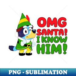 omg santa i know him - vintage sublimation png download - perfect for creative projects