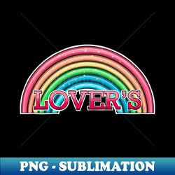 rainbow lovers red text - high-quality png sublimation download - enhance your apparel with stunning detail