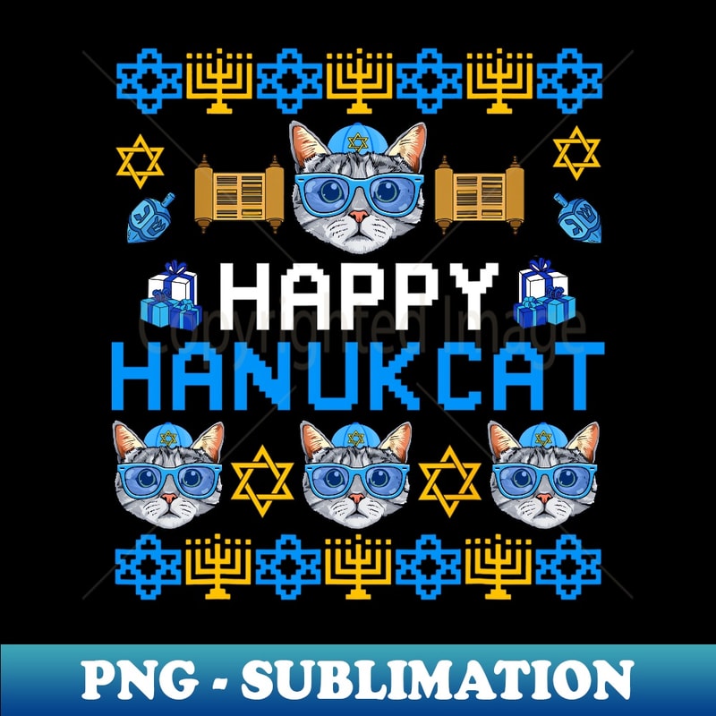 YH-20231114-10004_Happy Hanukcat Funny Ugly Hanukkah Sweater Cat Kitten Lover Long Sleeve.jpg