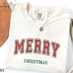 retro merry christmas tree shirt, christmas party shirt, cute women's holiday shirt, women's christmas top, xmas shirt,