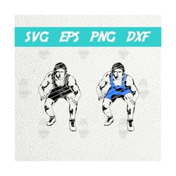 wrestler svg png, wrestling svg, stance