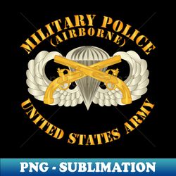military police branch w basic airborne badge - signature sublimation png file - bold & eye-catching
