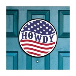 patriotic welcome round sign svg