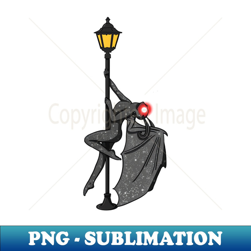 ZE-20231114-14866_Mothman Pole Dancing on a Street Lamp Funny Cryptid Cryptozoology 4907.jpg