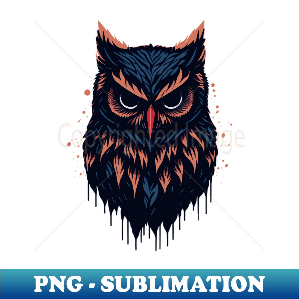 ZK-20231114-7140_Enchanting Owl Vector Art Front-Facing with Magic in Monochromatic Red 1290.jpg