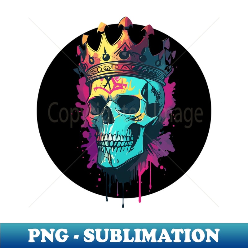 ZS-20231114-9339_Graffiti Color Splash Skull Wearing a Crown 5368.jpg