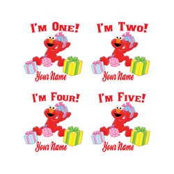 elmo i am one svg, birthday svg, happy birthday svg, 1st birthday svg