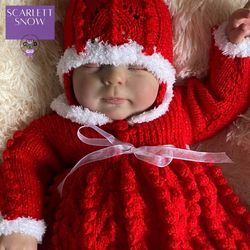 Scarlett Snow - Baby Knitting Pattern. Christmas Knitting Pattern for baby.