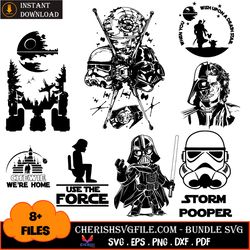 8 files when you wish upon a death star bundle svg, star wars svg