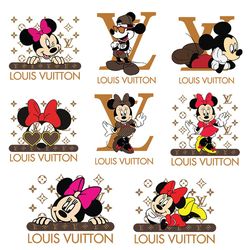 bundle disney louis vuitton svg, png, eps, dxf, pdf, mickey svg, mickey mouse svg
