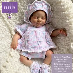 FiFi Fleur - Baby Knitting pattern. Baby Dress knitting tutorial.