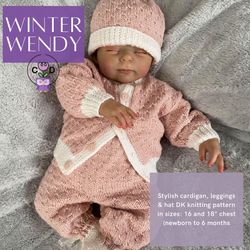 Winter Wendy - Baby Knitting pattern. Baby cardigan knitting tutorial.