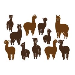 alpaca farm vector bundle svg, trending svg, animal svg, alpaca svg