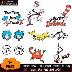 9 files hats off dr seuss bundle svg, dr seuss svg, hats off dr seuss svg