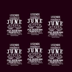 legends was born in june svg, birthday svg, bundle svg, june svg, legends june svg