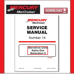 MERCURY MerCruiser Service Manual 14 Alpha One Sterndrives II pdf Download