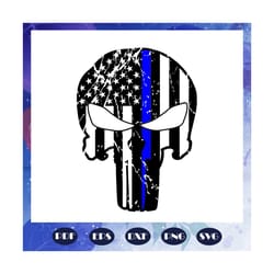 american flag punisher, thin blue line punisher skull, american flag svg, police lives matter, independence day svg, hap