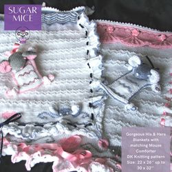 Sugarmice 2 - Baby Knitting Pattern. Baby blanket and Comforter knitting tutorial.