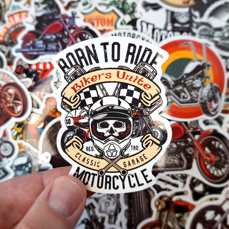 MotorcycleStickersHelmetMotorbikestickersMotoBikerStickersLuggageandTravelStickersChoppe