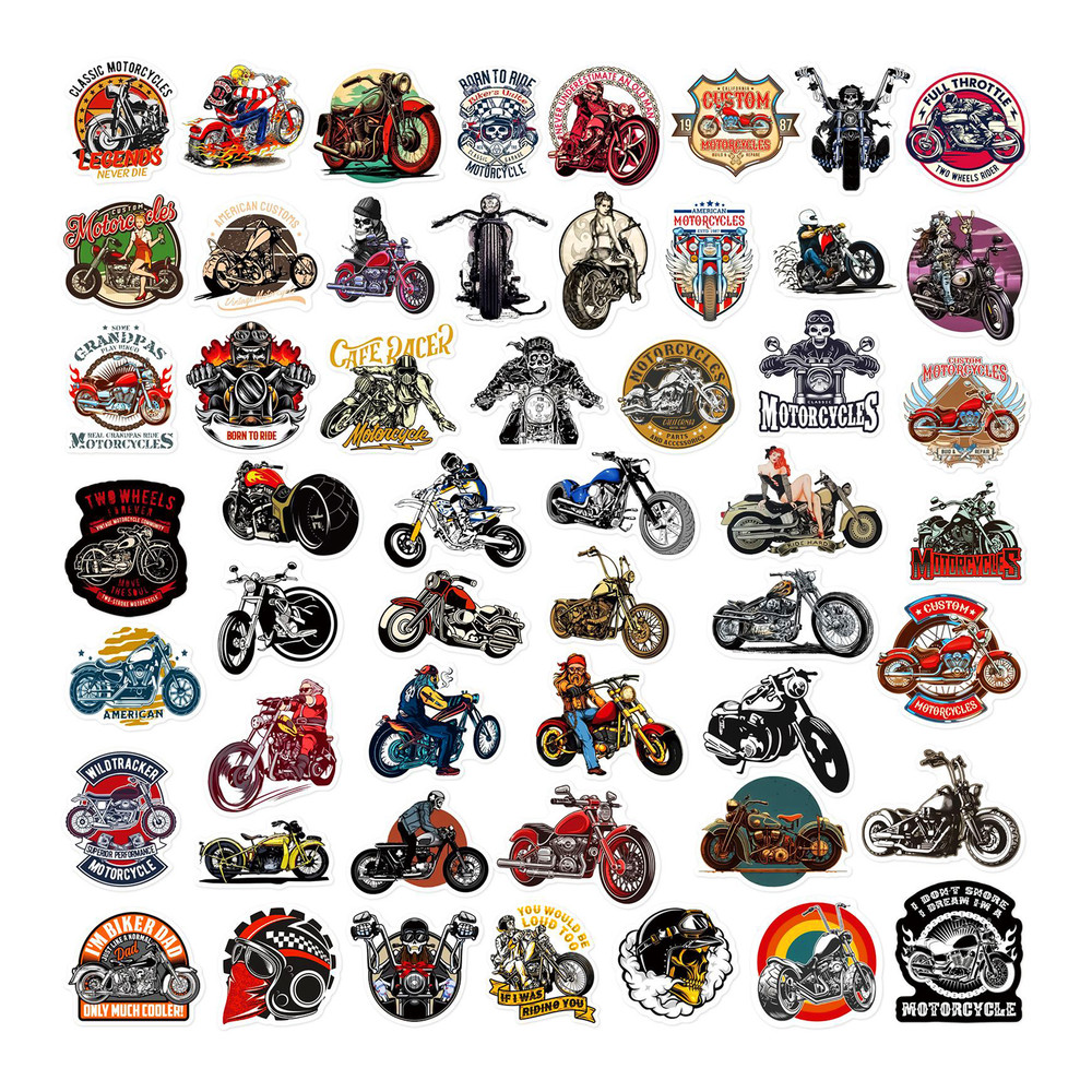 MotorcycleStickersHelmetMotorbikestickersMotoBikerStickersLuggageandTravelStickersChoppe