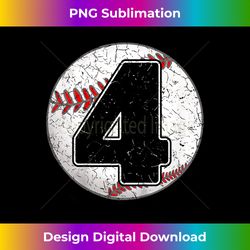 Kids Birthday Boy 4 Four Baseball 4th Birthday Baseball Pl - Timeless PNG Sublimation Download - Animate Your Creative Concepts