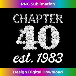 40 Year Old 1983 Shirts For Women, Chapter 40 Bling Birt - Eco-Friendly Sublimation PNG Download - Enhance Your Art with a Dash of Spice