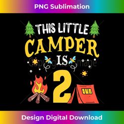 Kids Funny 2nd Camping Birthday Camper Lover 2 Year Old G - Luxe Sublimation PNG Download - Enhance Your Art with a Dash of Spice