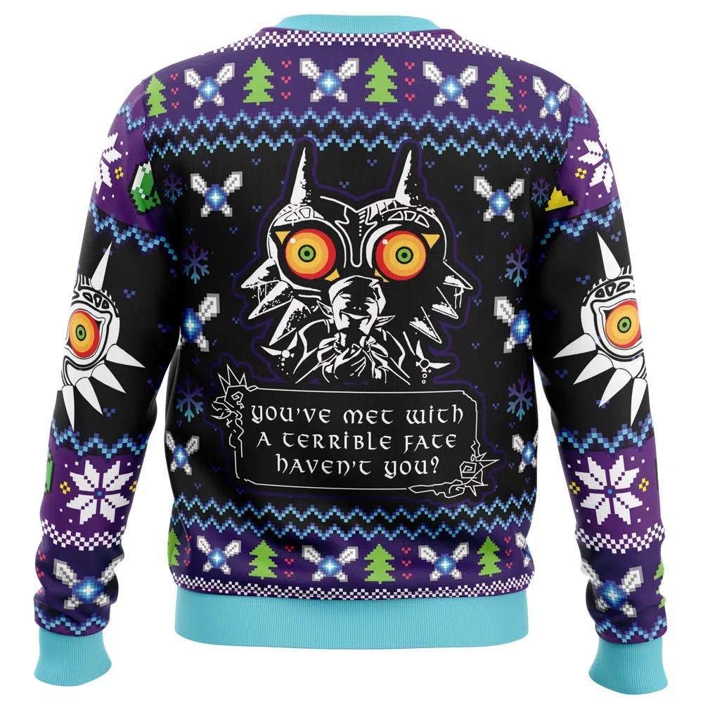 Terrible Fate Majora's Mask The Legend of Zelda Ugly Hoodie 3D Zip Hoodie 3D Ugly Christmas Sweater 3D Fleece Hoodie