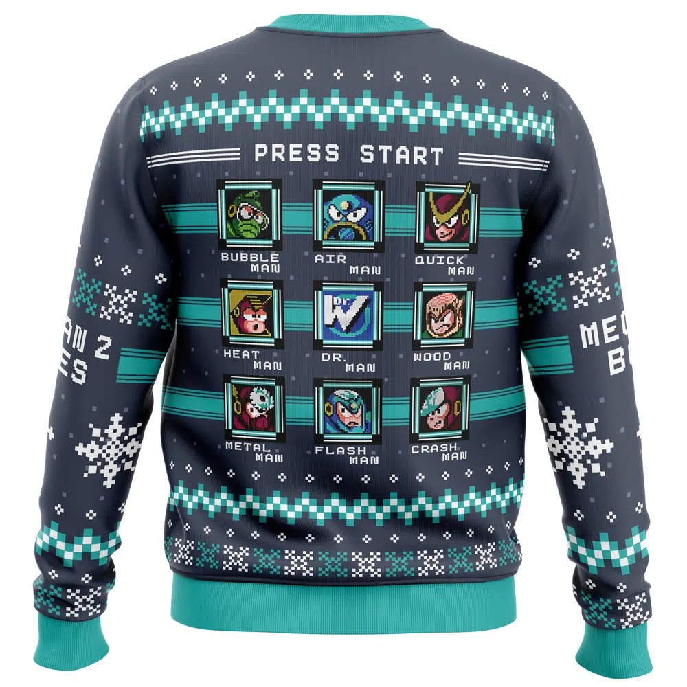 Mega Man 2 Bosses All Over Print Ugly Hoodie 3D Zip Hoodie 3D Ugly Christmas Sweater 3D Fleece Hoodie