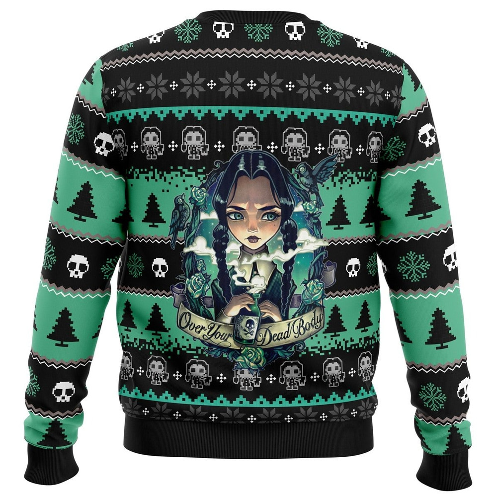 Wednesday Addams All Over Print Ugly Hoodie 3D Zip Hoodie 3D Ugly Christmas Sweater 3D Fleece Hoodie