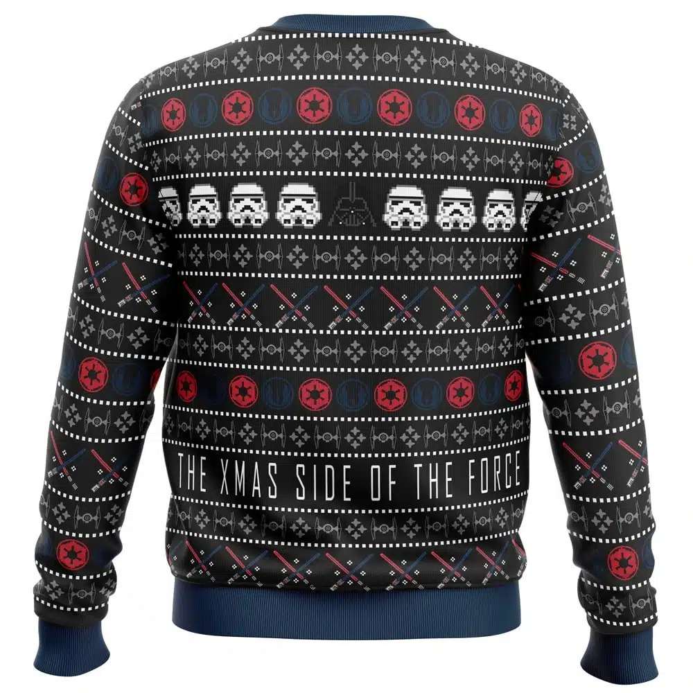 The Xmas Side Of The Force Star Wars All Over Print Ugly Hoodie 3D Zip Hoodie 3D Ugly Christmas Sweater 3D Fleece Hoodie