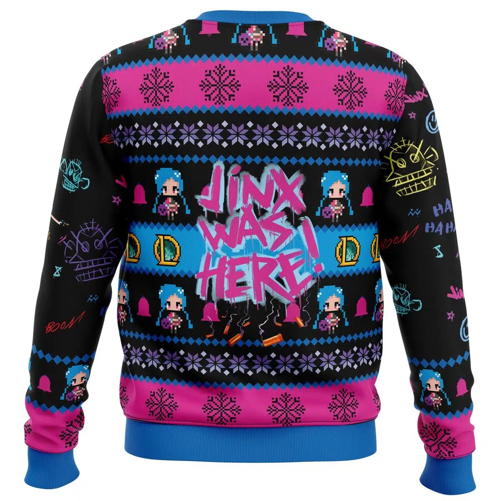 Jinx League of Legends All Over Print Ugly Hoodie 3D Zip Hoodie 3D Ugly Christmas Sweater 3D Fleece Hoodie