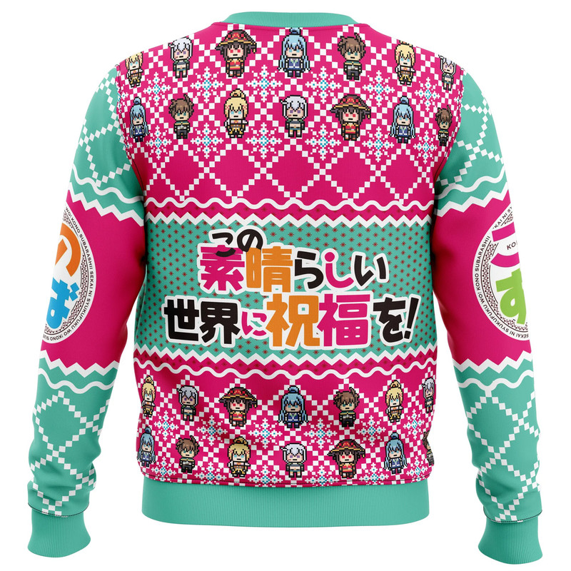 KonoSuba All Over Print Ugly Hoodie 3D Zip Hoodie 3D Ugly Christmas Sweater 3D Fleece Hoodie
