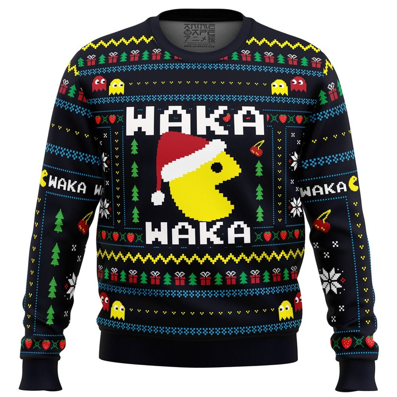 Christmas Arcade Pac-Man All Over Print Ugly Hoodie 3D Zip Hoodie 3D Ugly Christmas Sweater 3D Fleece Hoodie