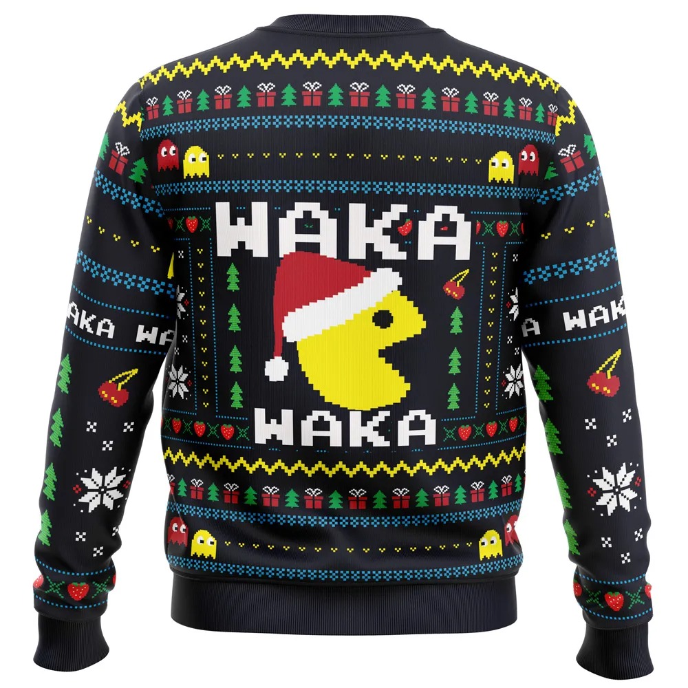Christmas Arcade Pac-Man All Over Print Ugly Hoodie 3D Zip Hoodie 3D Ugly Christmas Sweater 3D Fleece Hoodie