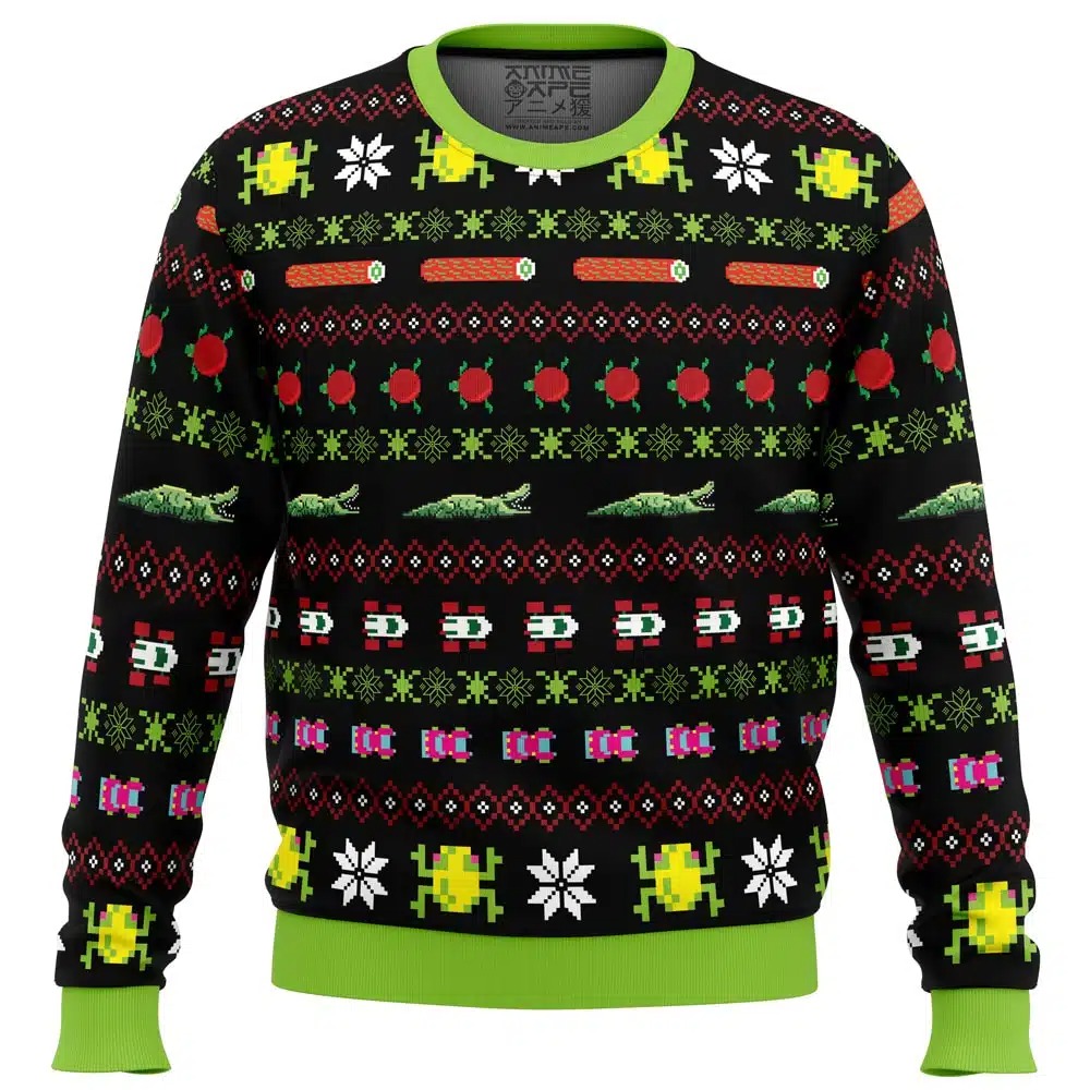 Frogs, Logs & Automobiles Frogger All Over Print Ugly Hoodie 3D Zip Hoodie 3D Ugly Christmas Sweater 3D Fleece Hoodie